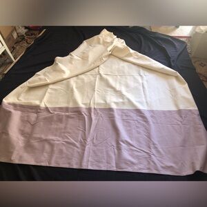 West Elm Shower Curtain 100% Organic Cotton  Color Block 72" x 74" purple white